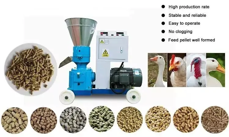 Animal Feed Flat Die Pellet Machinery Poultry Chick Pig Goat Cattle Animal Pellet Making Pelletizer Mill Feed Processing Machine Granulator for Animal Feed