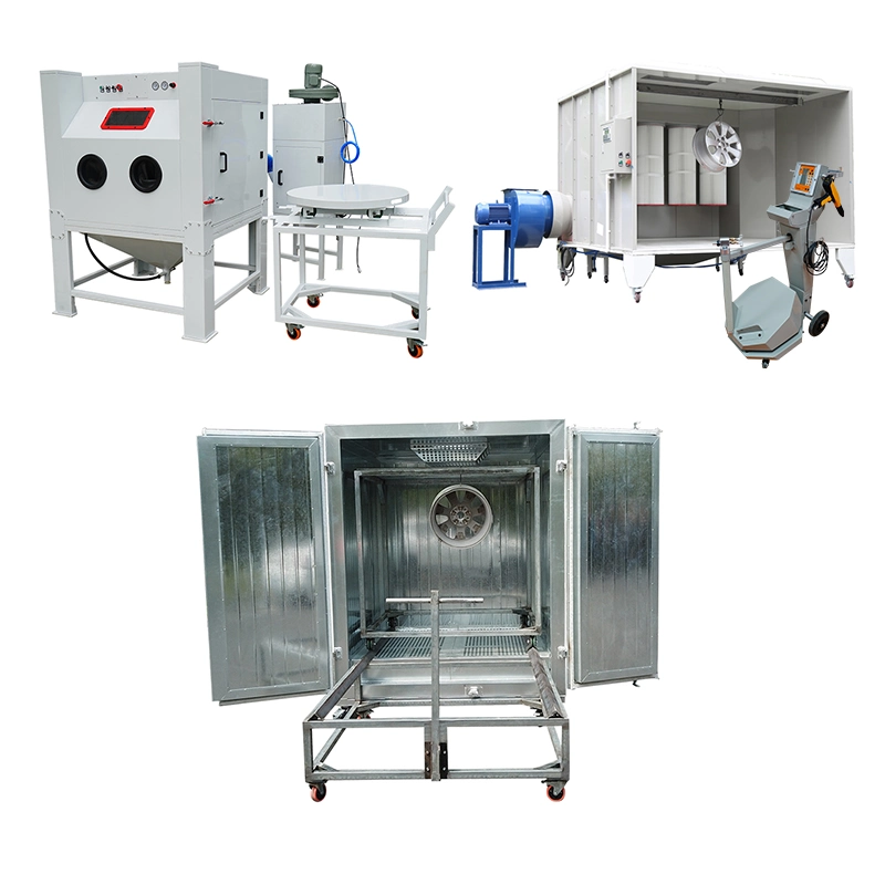 CE Approved Manual Powder Coating Line/Whole System for Wheel Painting /Metal Coating