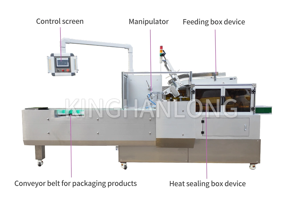 Kitech Fully Automatic Bottle Spice Box Cartoning Encasing Form Fill Seal Wrapping Flow Packaging Packing Filling Machine Systems