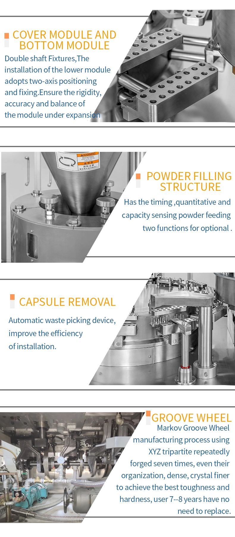 Pharmaceutical Automatic Powder Pellet Hard Gelatin Capsule Filling Machine