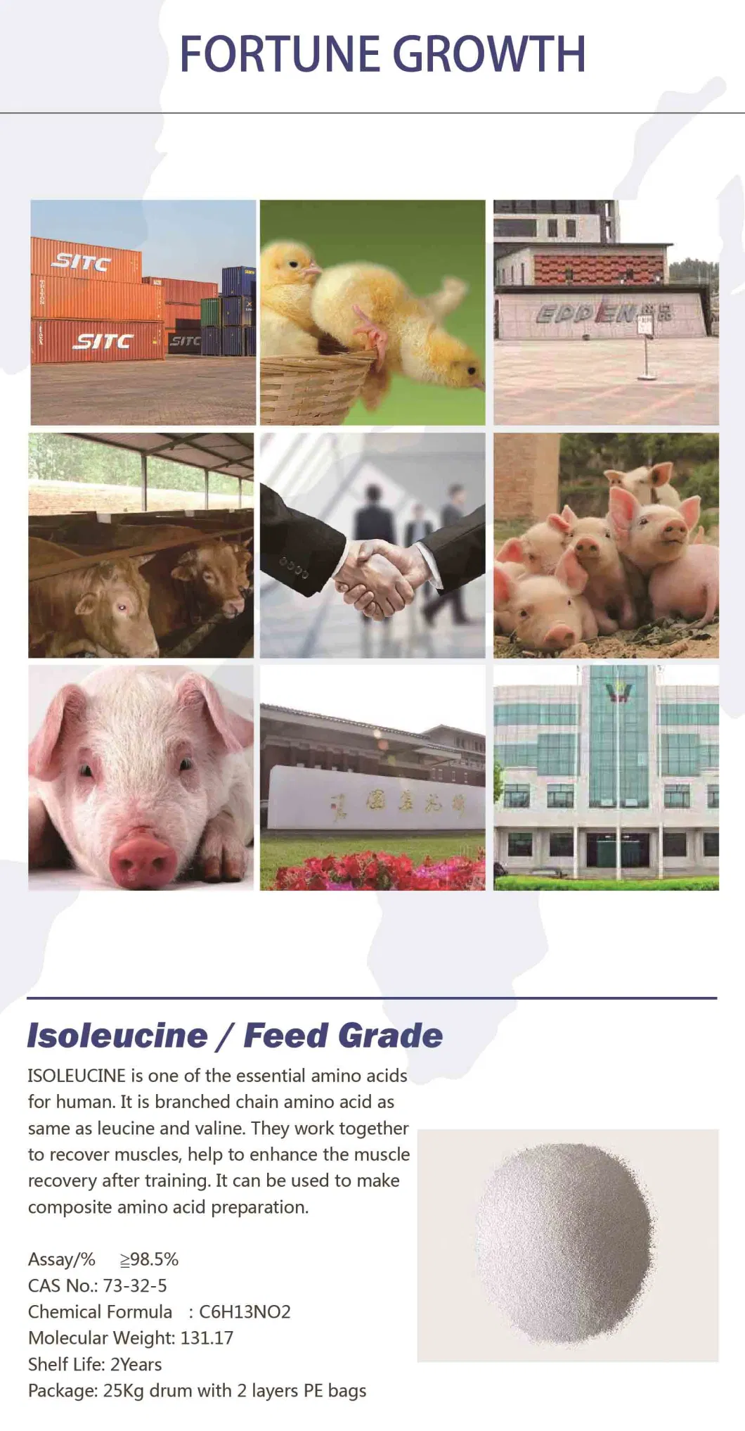 Factory Direct Sales Feed Grade L-Lysine Sulphate Used in Animal Feed