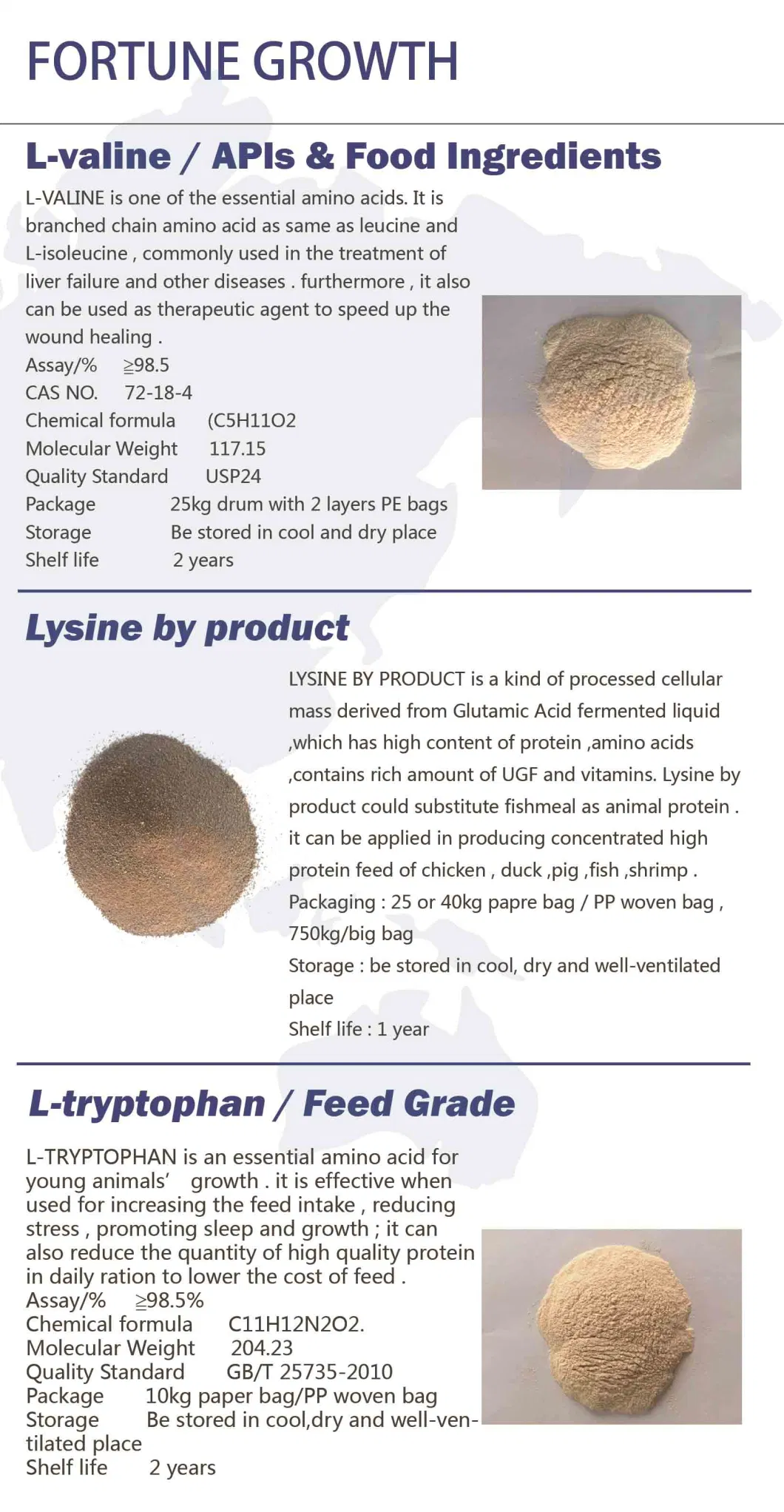 Factory Direct Sales Feed Grade L-Lysine Sulphate Used in Animal Feed