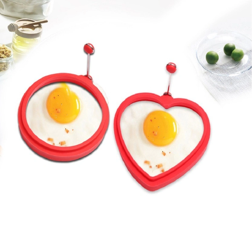 Silicone Omelet Non Stick Egg Rings Pancake Mold Round and Heart Cooking for Frying Pan, Baking Cooking Mold Ring Bl17166