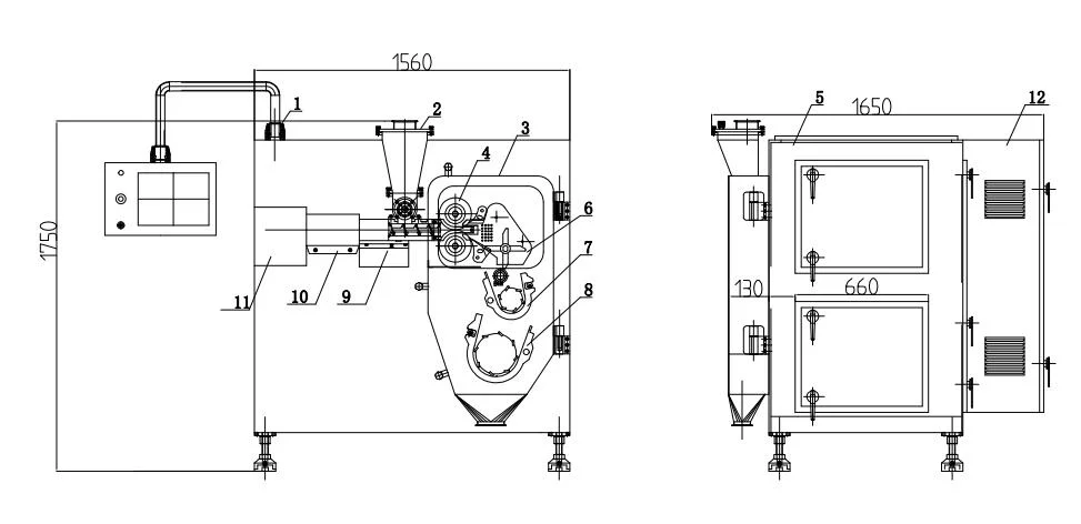 Roller Compactor Dry Granulator machine