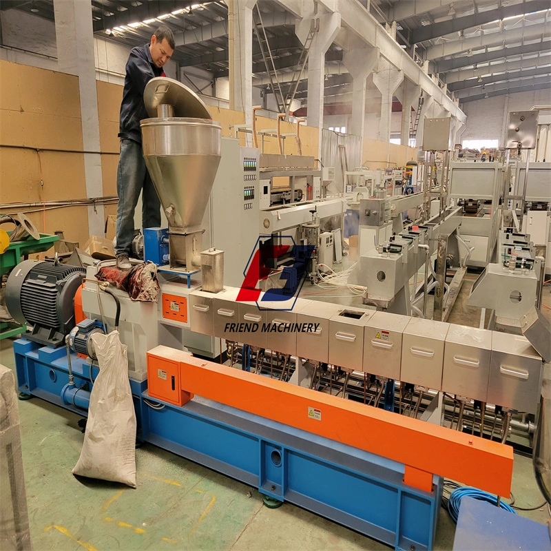 Fld65 Parallel Double Screw Extrusion WPC Wood Plastic Composite Pellet Making Machine Production Line 100kg-200kg Output