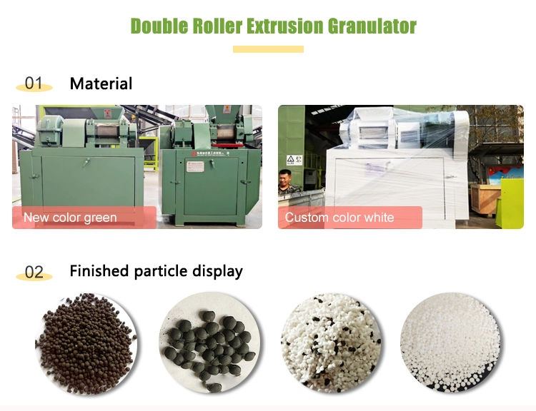 Factory Price Granulate Making Equipments Organic Double Roller Extrusion Granulator Machine