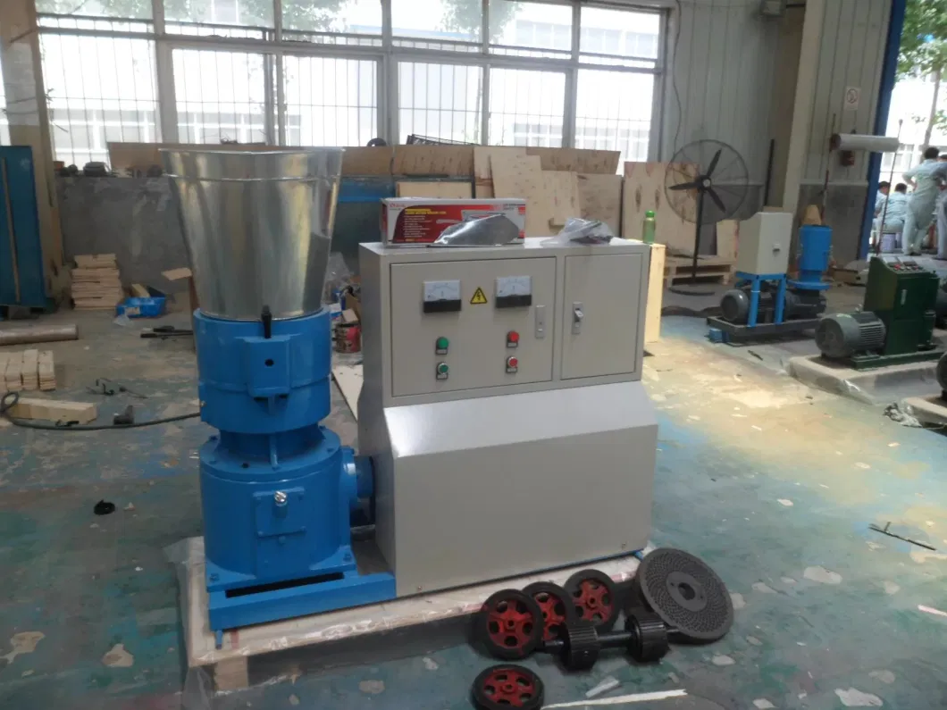 Animal Feed Flat Die Pellet Machinery Poultry Chick Pig Goat Cattle Animal Pellet Making Pelletizer Mill Feed Processing Machine Granulator for Animal Feed