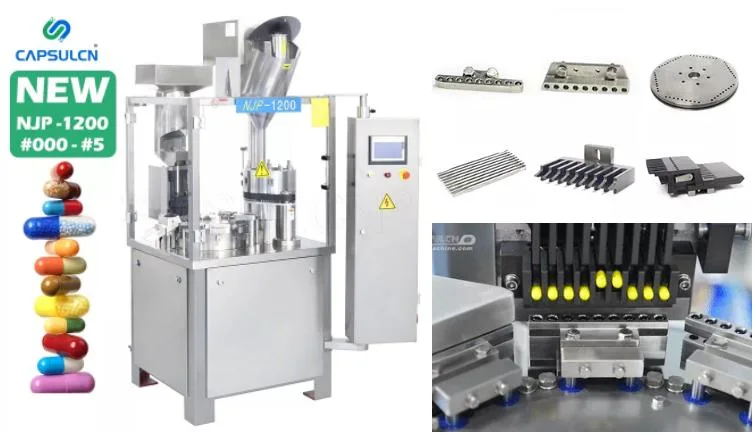 High Accuracy and Reliable Njp-1200 Fully Automatic Powder Capsule Filler Auto Granules Pellets Empty Capsule Filling Making Machine
