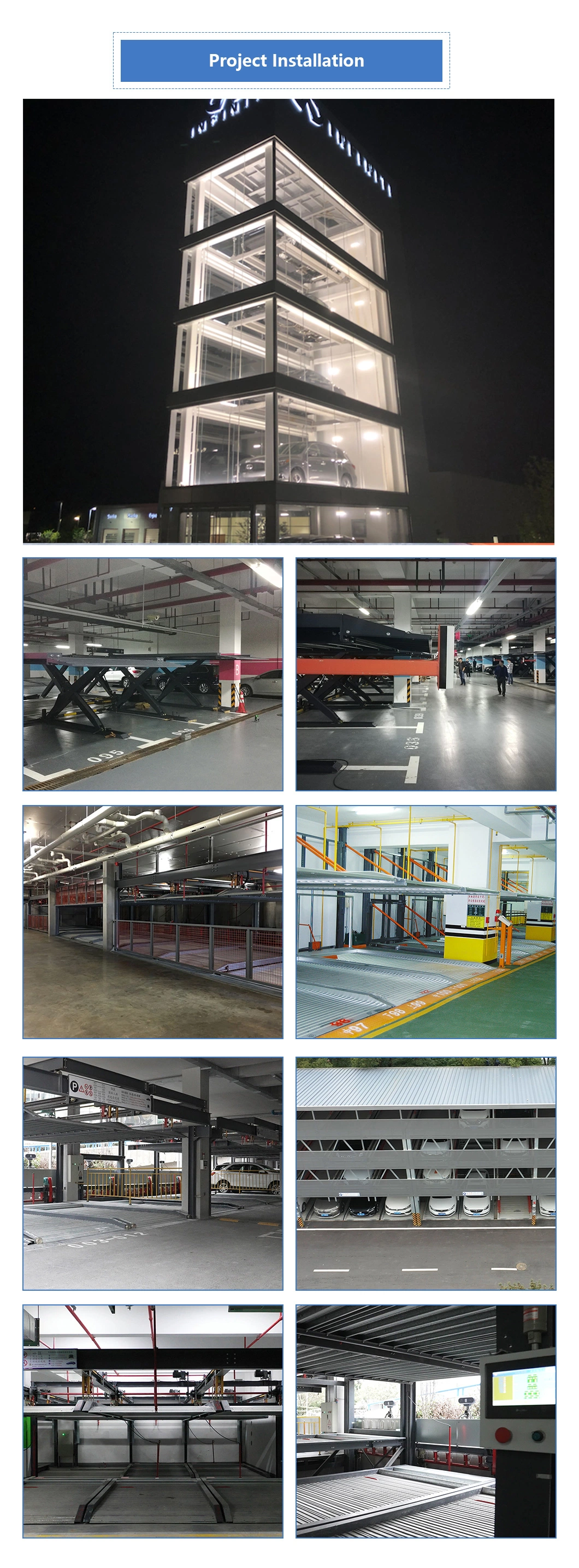 3 Floor Lift and Slide Automatic Hydraulic Car Parking System Factory Supply