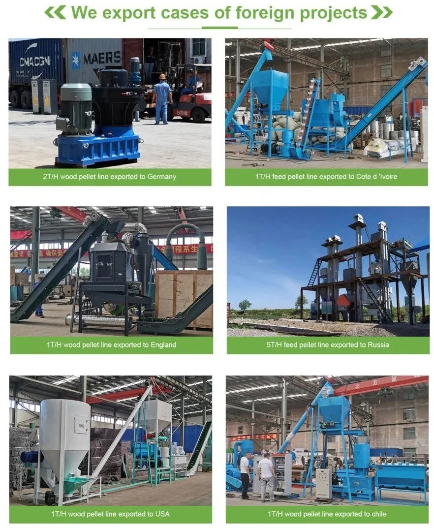 Complete1 Ton Per Hour Turnkey Project Biomass Wood Pellet Production Line Straw Sawdust Wood Pellet Granulator