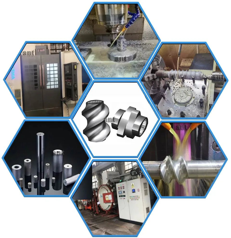 High Abrasion Resistance and Corrosion Resistance Twin-Screw Extrusion Screw Parts of Granulator