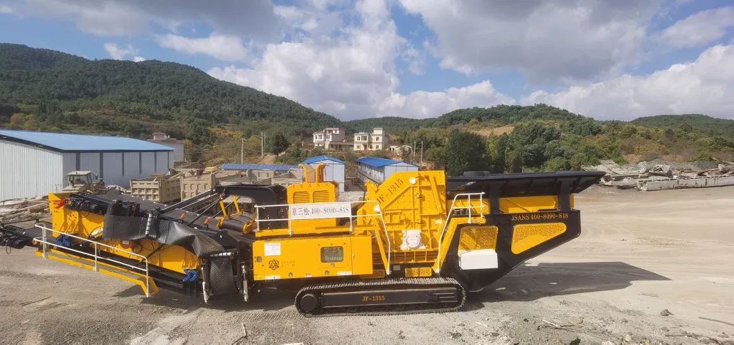 High Efficiency Crawler Type Portable Heavy Limestone Hammer Can Customize Color Belt Spray Device Crushing Machinery