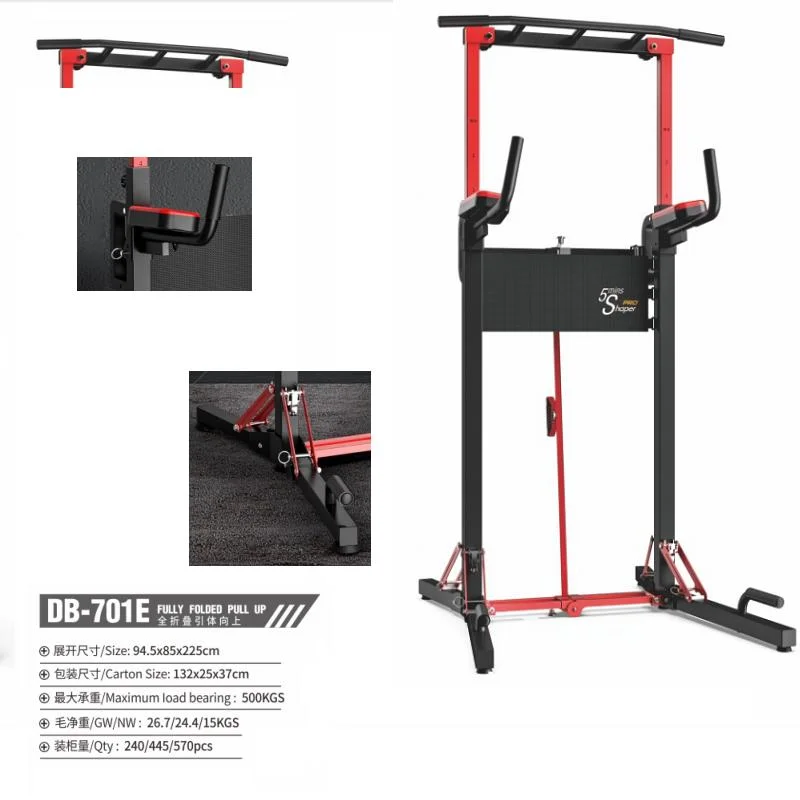 Power Tower Adjustable Height DIP Station Strength Training Fitness Station