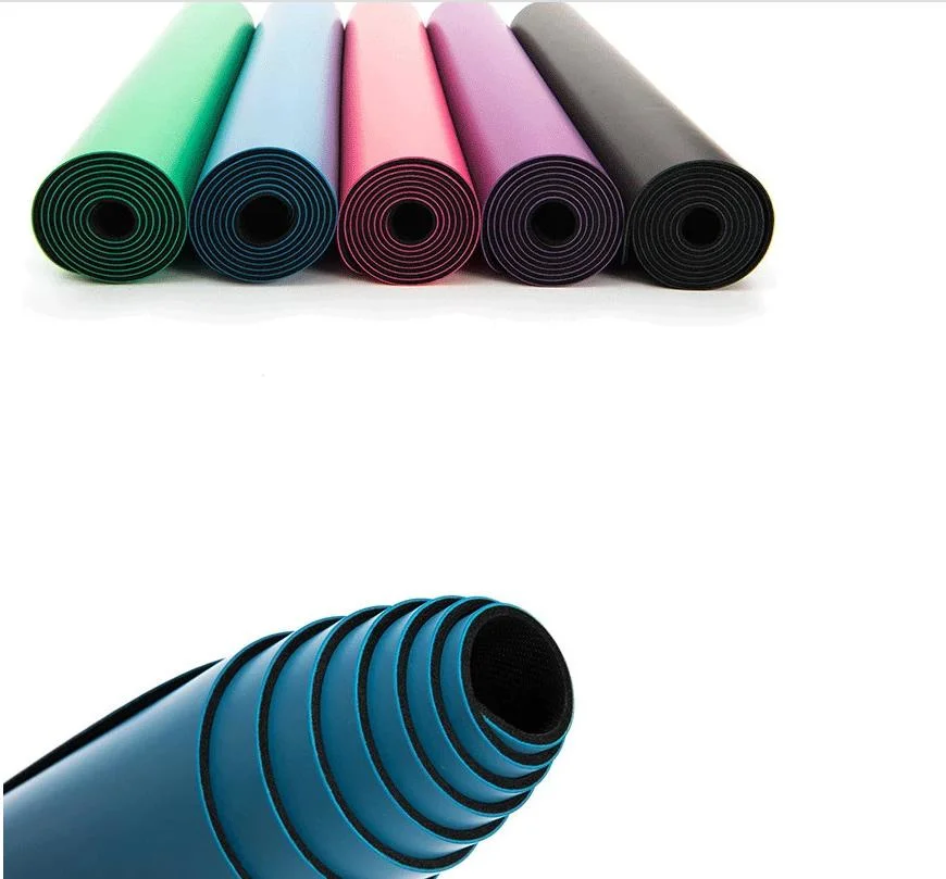 Custom Designed Eco-Friendly Natural Rubber PU Yoga Mat Custom Print Lululemon Print Roll Bulk Fitness Foldable Exercise Yoga Mat