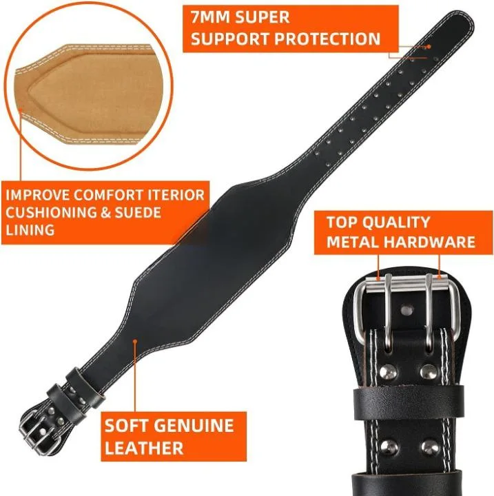 Popular Design Genuine Leather Weight Lifting Belt Heavy Duty