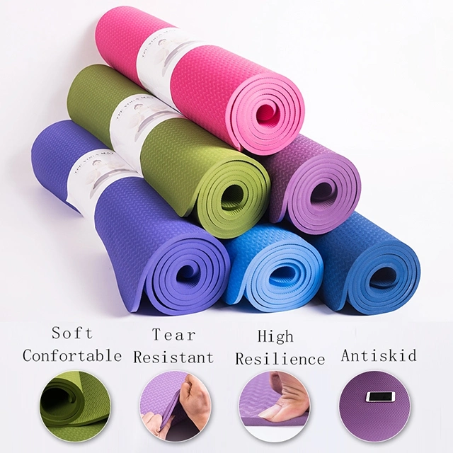 Fitness Yoga Exercise Mat with Position Line