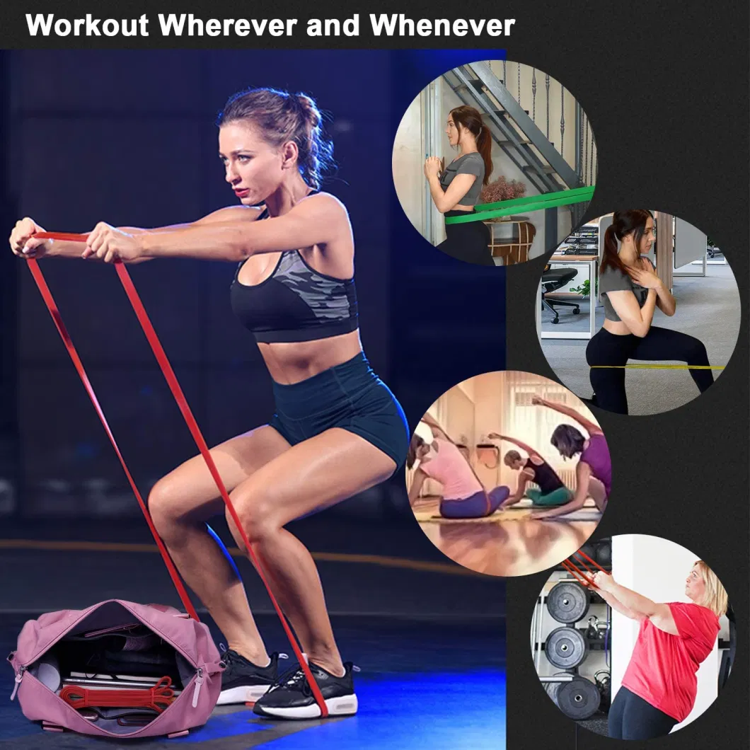Custom Logo Eco-Friendly Natural Latex Pull up Assistance Bands for Fitness