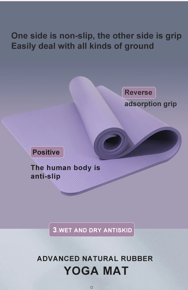 Hot Sale Exercise Thick Custom Logo Print Non Slip PU Natural Rubber Yoga Mat