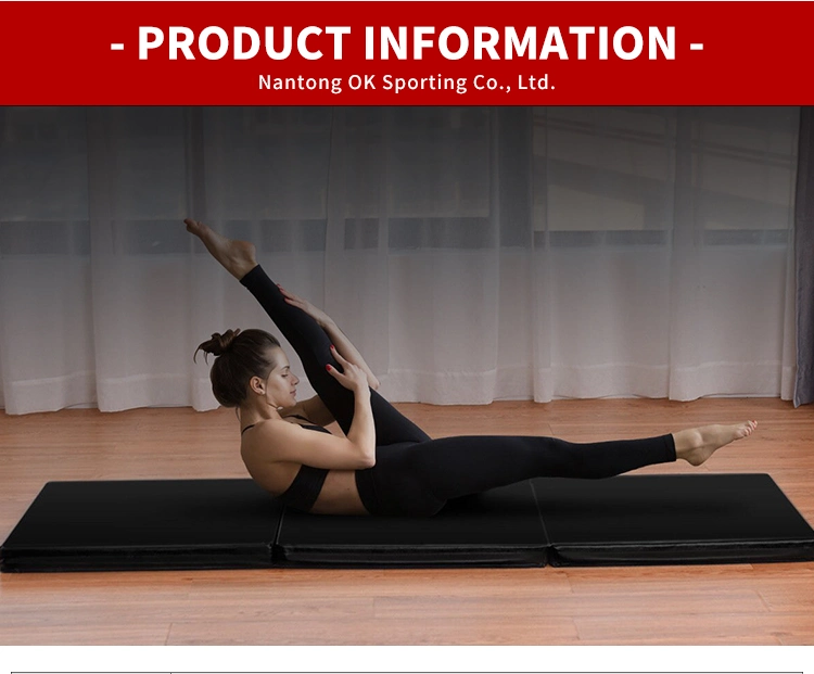 Wholesale Workout Custom Logo Professional Equipment No Slip Thick PVC PU 3-Fold Exercise Mat