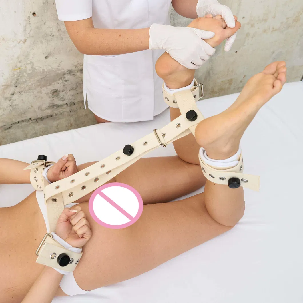 Self Bondage Toy Wrist Restraints Ankle Cuffs with Connector Set Pet Play Fetish Chastity Belt for Abdl Bdsm