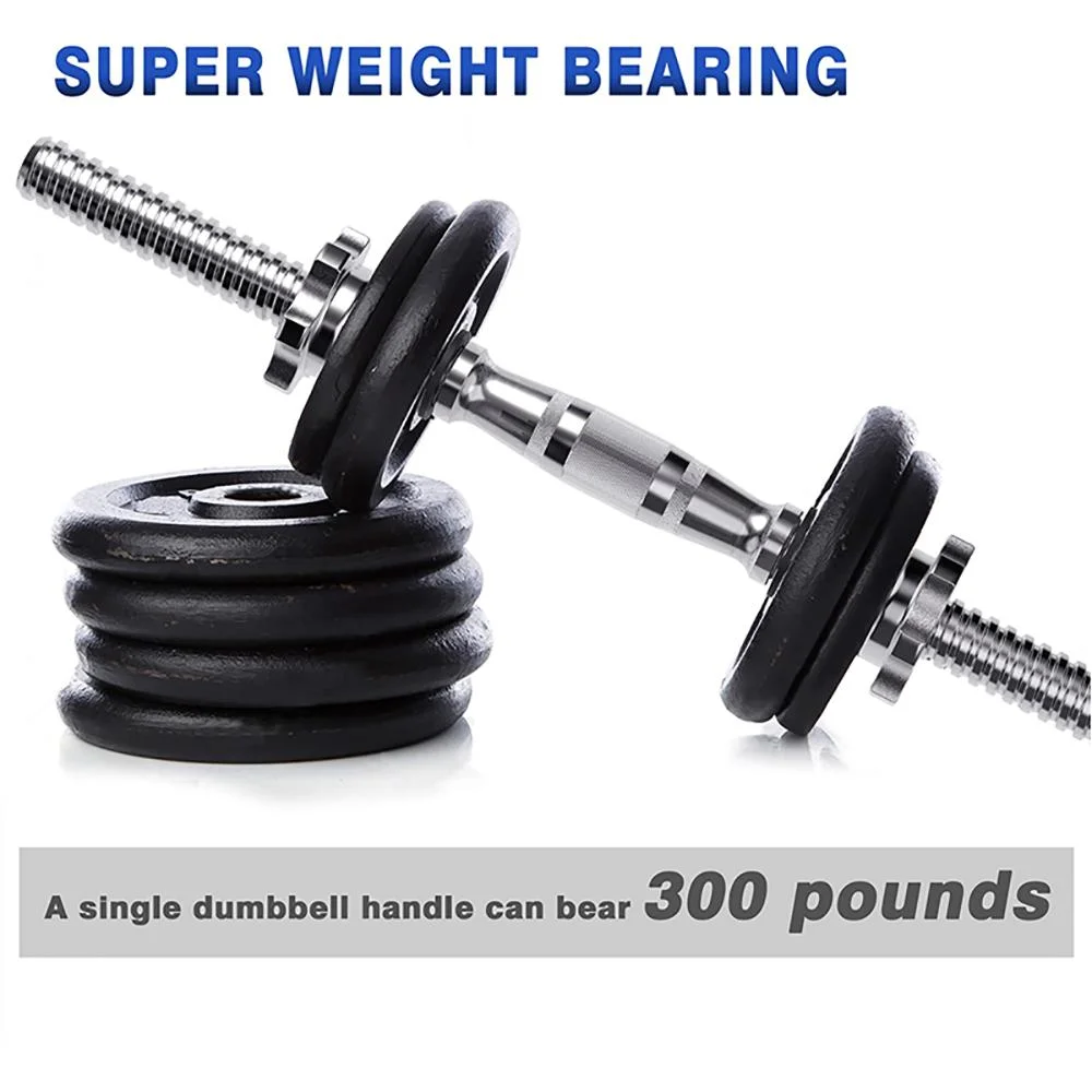 Fitness Bodybuilding Equipment Rubber Coated Chrome Hollow Dumbbell Bars Cheap Weight Lifting Bars