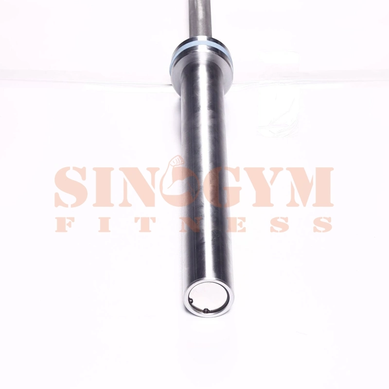 Hard Chrome with Elastic Band Olimpic Barbell Bar, Weight Lifting Bar