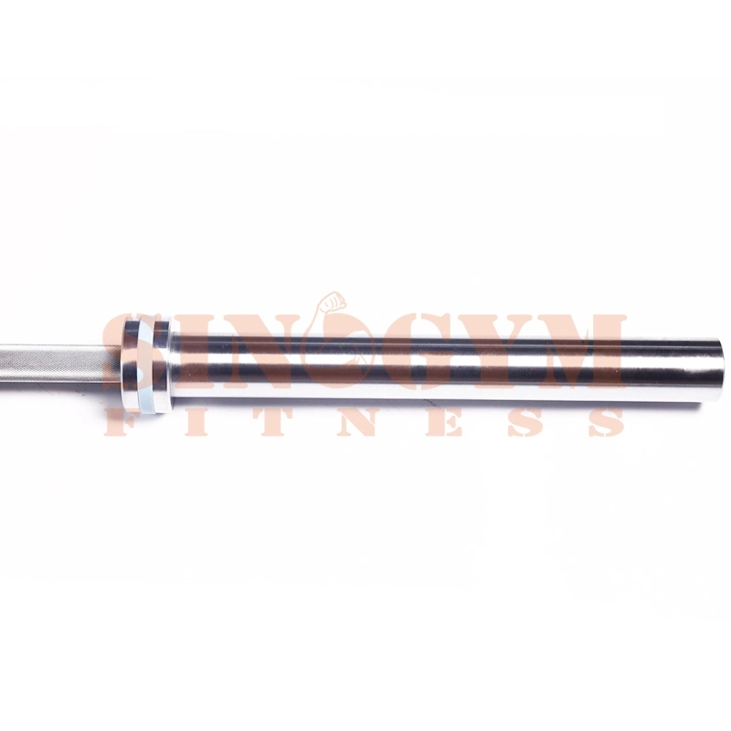 Hard Chrome with Elastic Band Olimpic Barbell Bar, Weight Lifting Bar