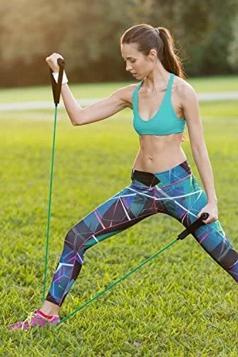 Resistance Exercise Band with Comfortable Handles Exercise Bands Legs