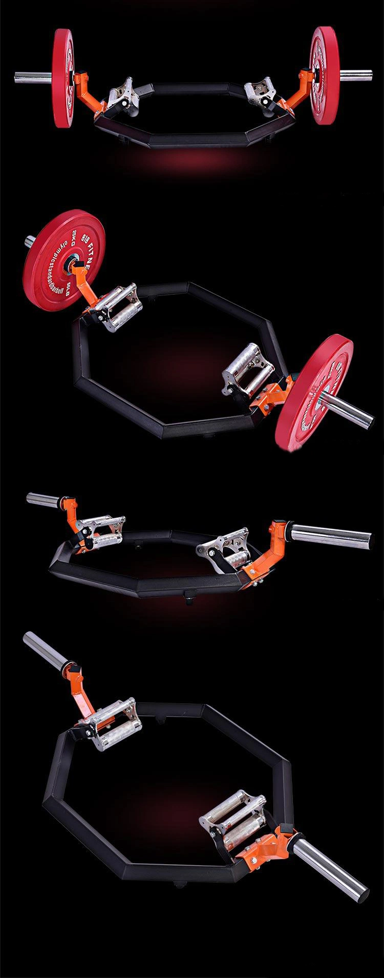 Commercial Power Lifting Gym Equipment Body Building Fitness Weight Lifting Rotating Hex Bar