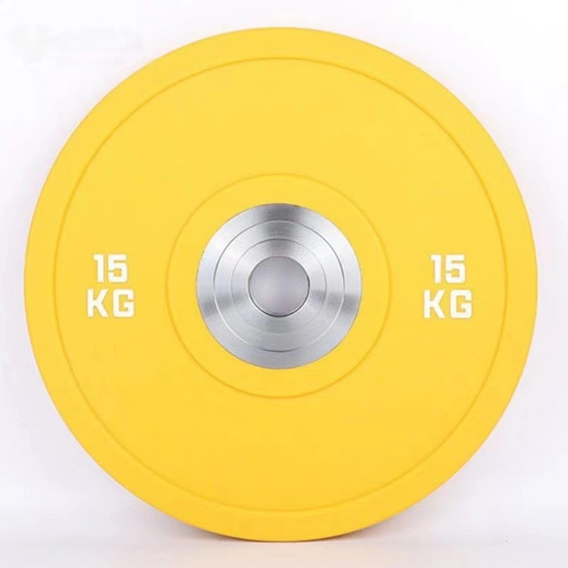 Wholesale Odorless Colorful Gym Fitness Rubber Elite Bar Barbell Bumper Weight Plate 5-25kg 10lb-55lb