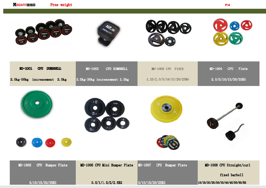 Colorful CPU Competition Bumper Plates by Pounds System for Weightlifting