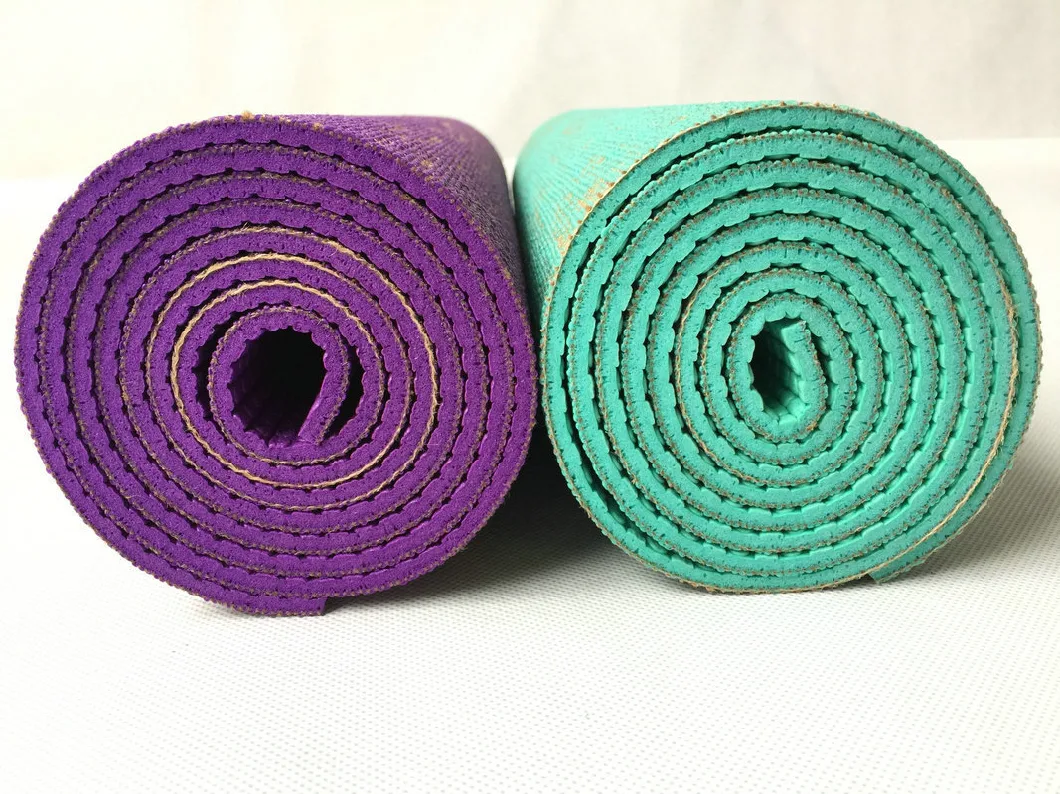 Wholesale Custom Printing Jute Yoga Mat Anti Slip Mat 5mm Thick