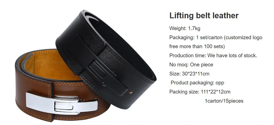 Fitness Body Building Weight Lifting Belt Cowhide Gym Waist Lever 13mm Weightlifting Leather Lifting Belt for Men