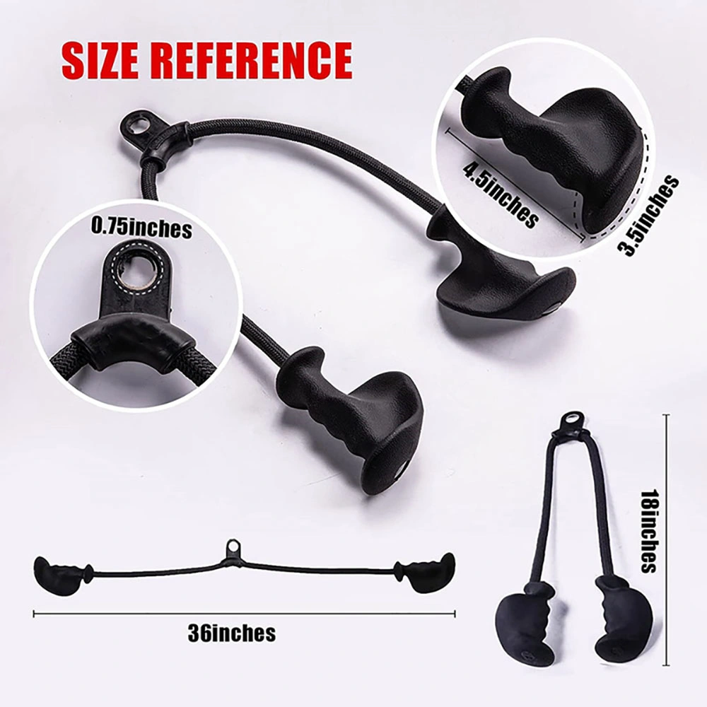 Fitness Biceps Triceps Rope Gym Lat Pull Down Grip Handles Pulley Cable Machine Attachment Rowing Bar Arm Muscle Training Handle