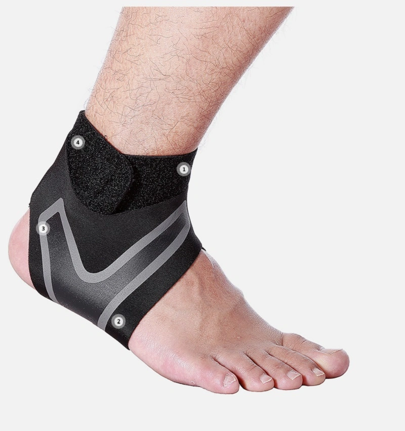 Anti-Sprain Ankle Brace Sleeve, Adjustable Breathable Elastic Ankle Strap for Basketball Sports Joint Pain Injury Recovery Ankle Support Esg17003
