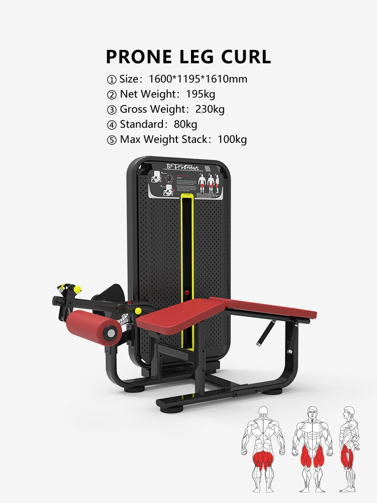Prone Leg Curl Commercial Gym Equipment Leg Press Hack Squat Fitness Machine