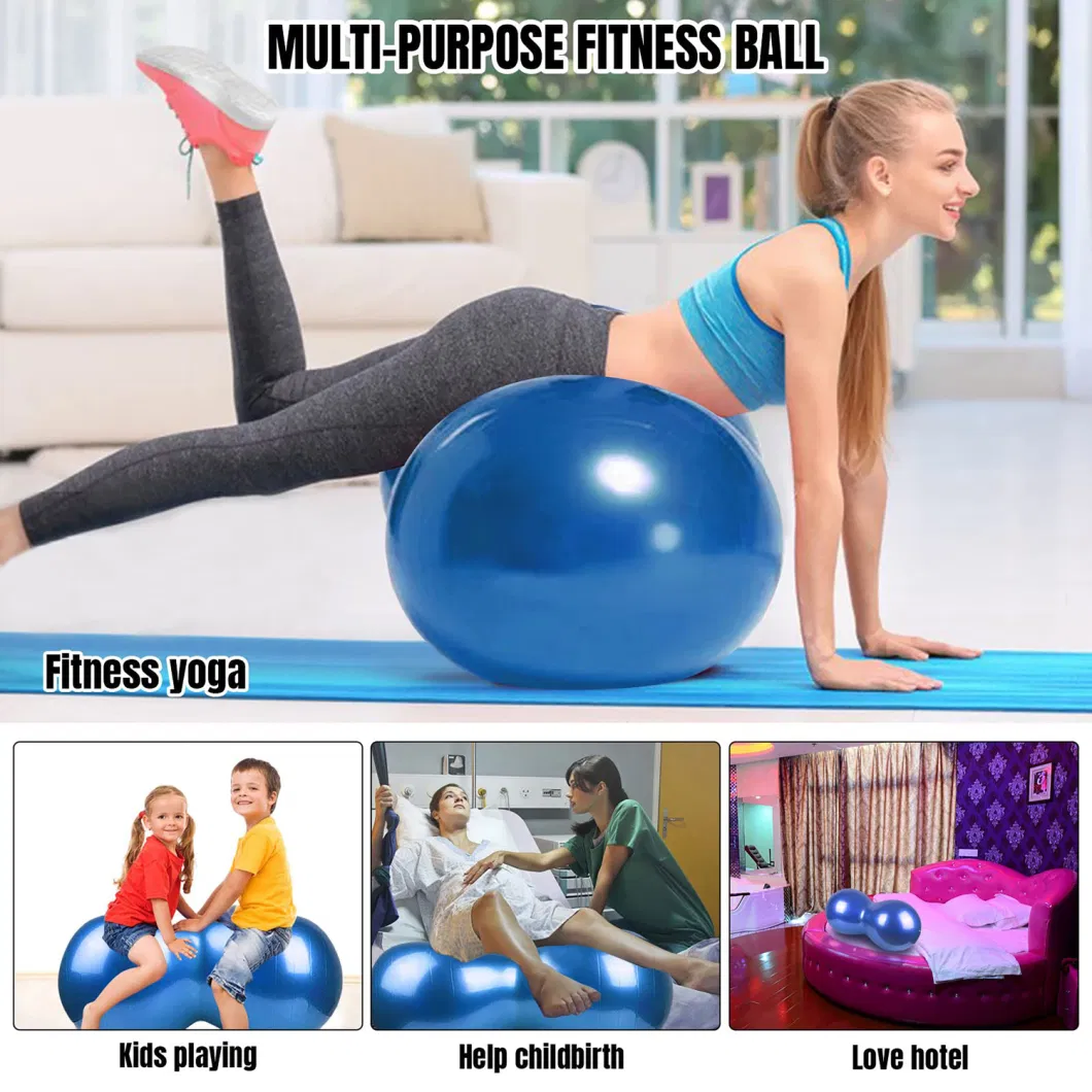 PVC Peanut Ball Exercise Pilates Yoga Balance Ball Fitness Training Inflatable Ball