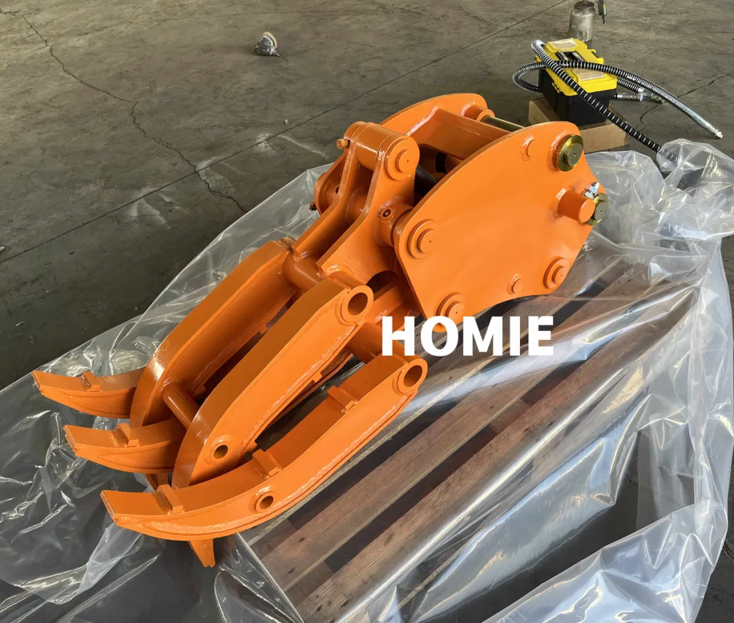 Hot Sale Mini Excavator Attachments Hydraulic Grapple for Stone Waste Material