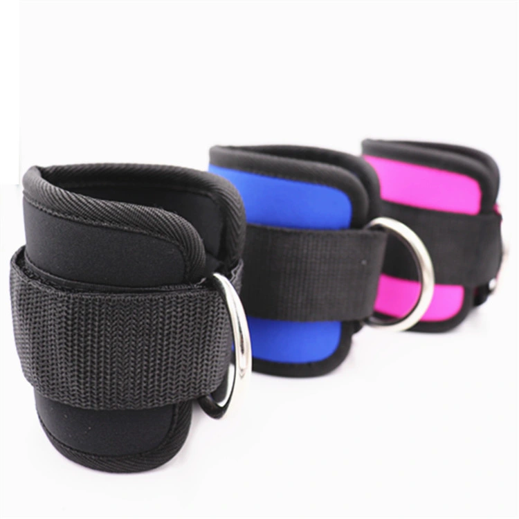Wholesale Adjustable Neoprene Sports Gym Ankle Support Pad Weightlifting Fitness Pull up Training Ankle Strap