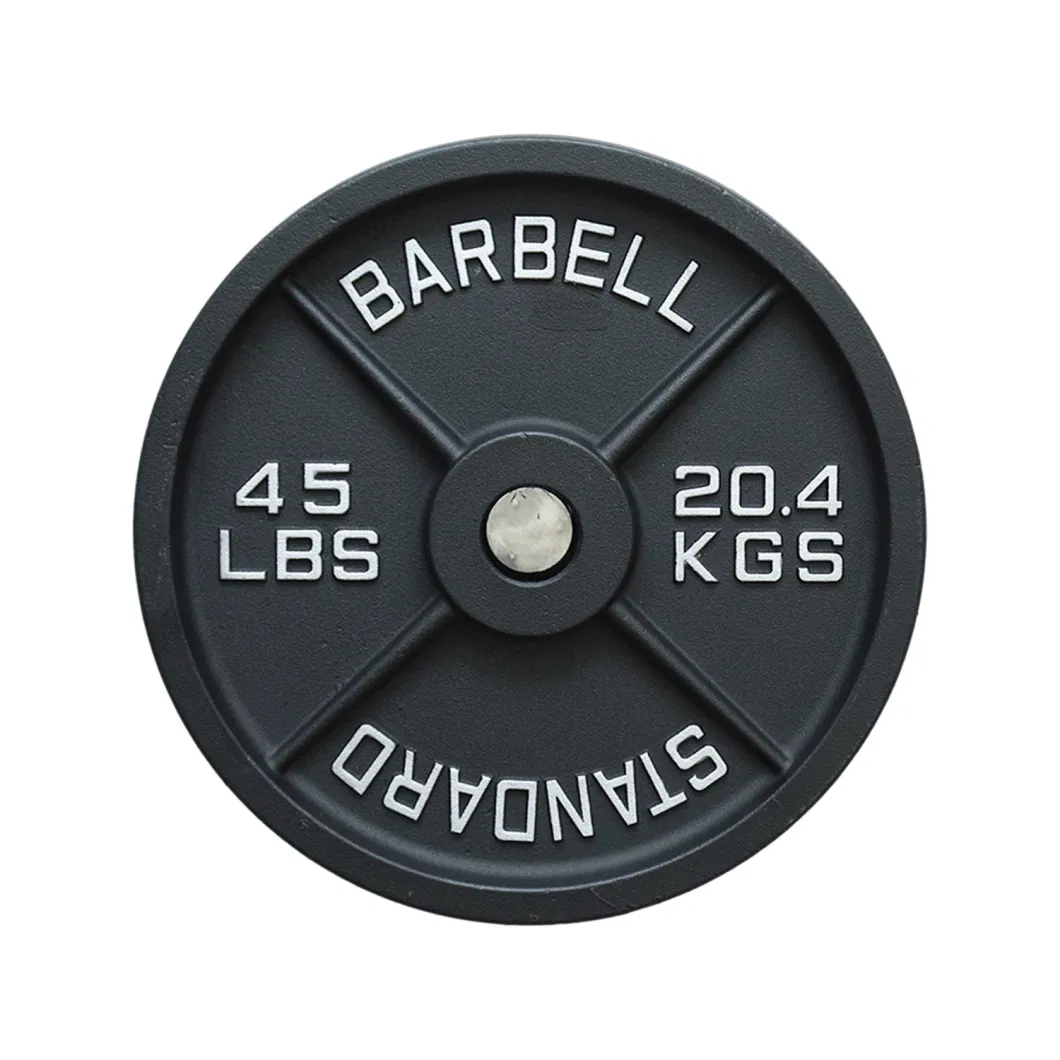 Fitness Equipment Gym Lifting Power Training Manufacture Customizable Three Hole Hand Grip Barbell Weight Plates Barbell Plates