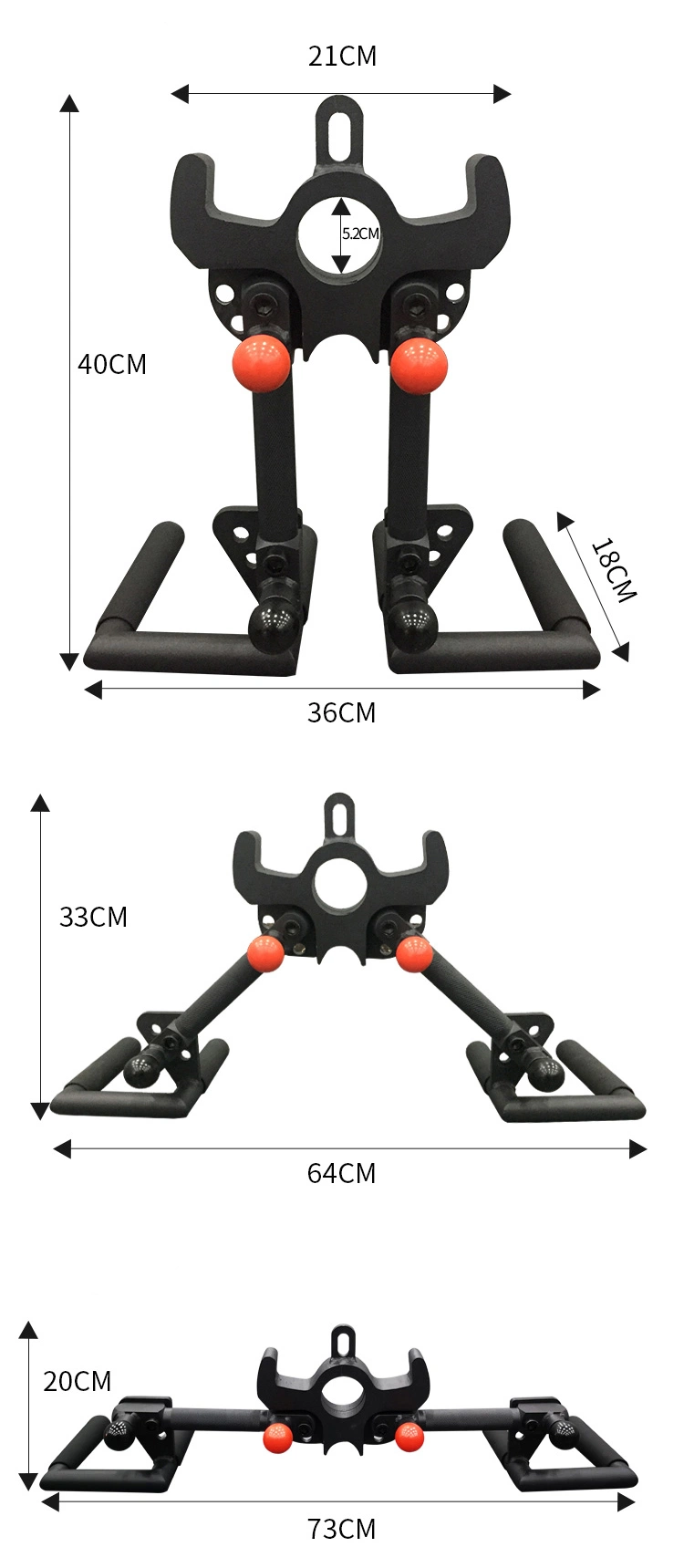 High Quality Gym Equipment Exercise Equipment Mag Handles Fitness Attachment Back Widow