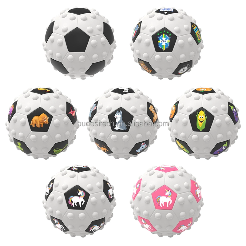 2022 New Relieve Anxiety and Anti Stress Relief 3D Rugby Football Bubble Pop Sports Fidget Football Soccer Stress Toy Ball