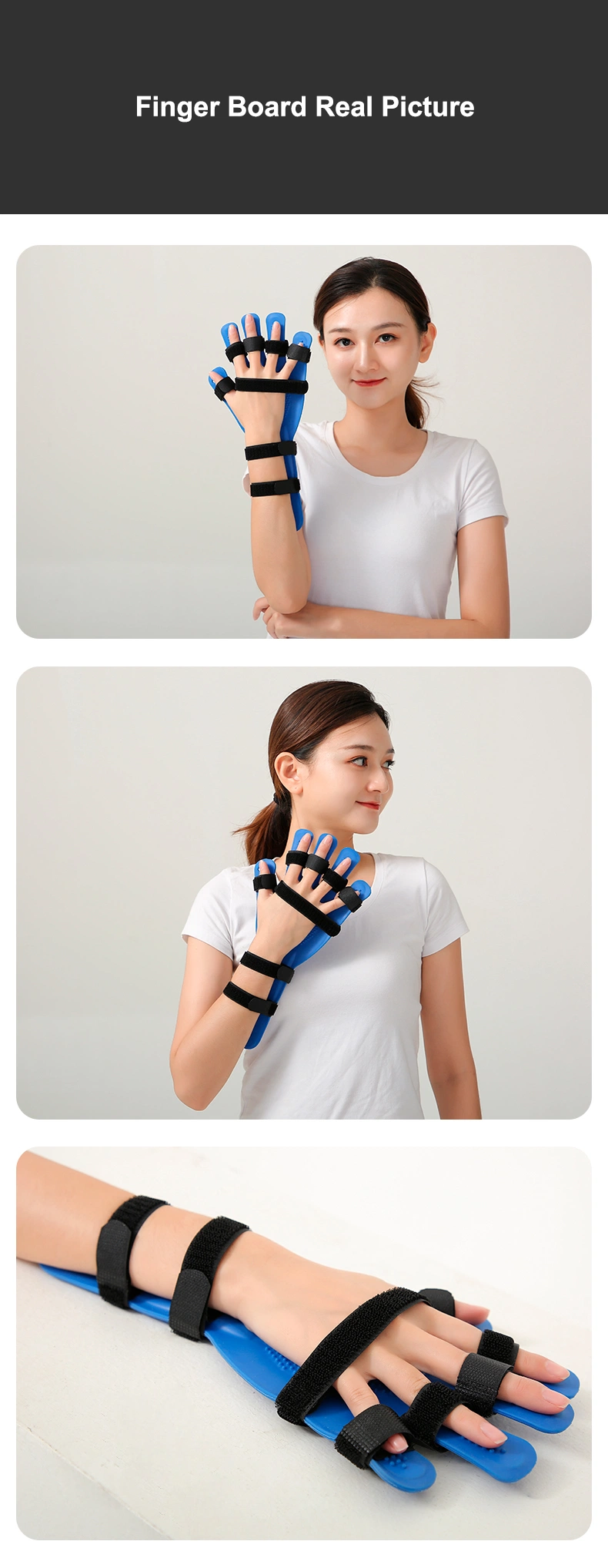 Exercises for Hemiplegia Finger Splint Adjustable Hand Support Straighten