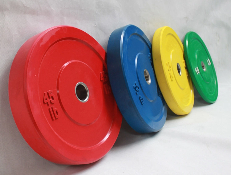 Competition Color Coded Rubber Bumper Plates Weightlifting Training Exercise Bumper Plates