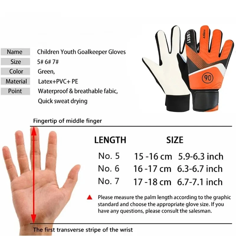 Goalkeepergloves for Kids &amp; Adults with Double Protection PU Leather to Protect Your Hand