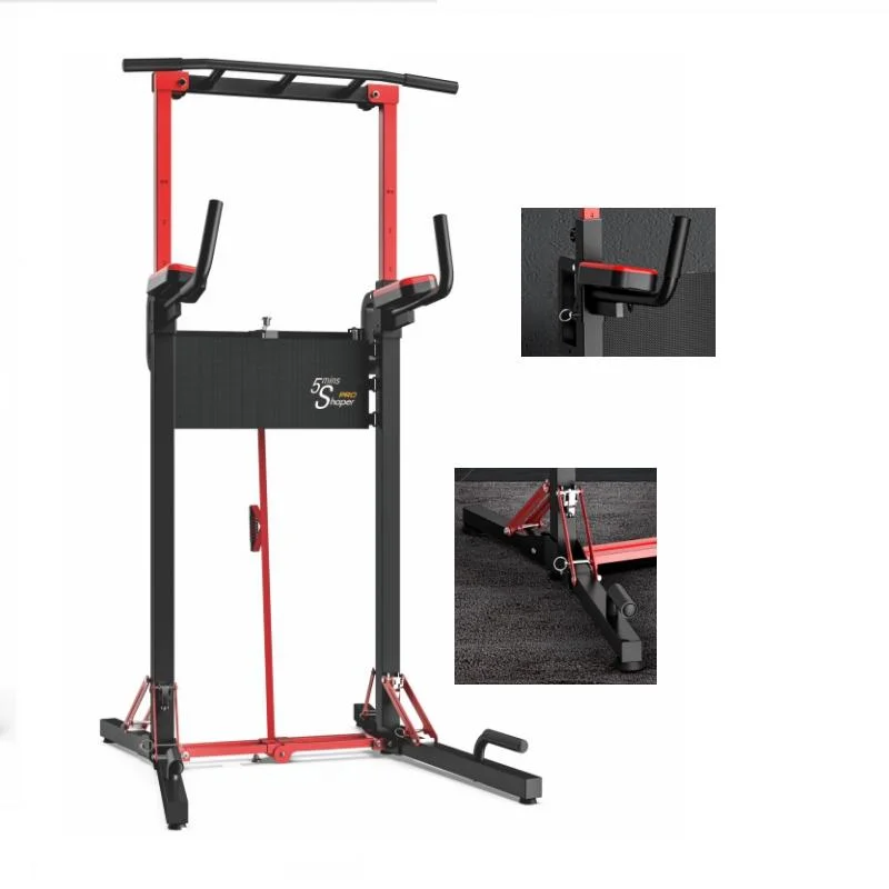Power Tower DIP Station Foldable Height Adjustable Chin up Bar Stand