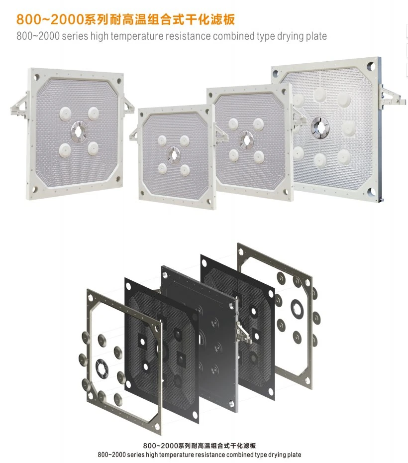 800-2000 Series Rubber Made Diaphragm/Membrane Filter Plate for Chemical Industry Wastewater Treatment