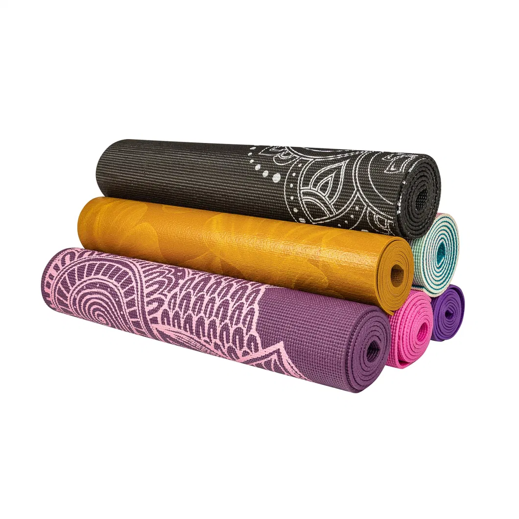 Multi Color Waterproof Anti Slip Eco Friendly Custom Printed PVC Yoga Mat