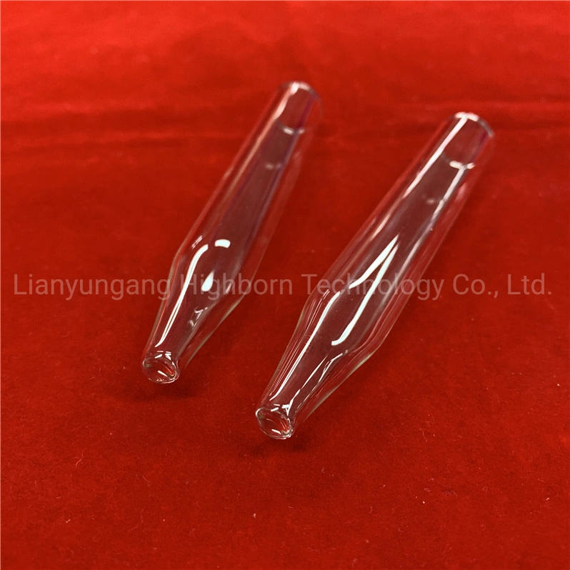 Customized Heat Resistance Polishing Clear Conial One End Closed Taper Quartz Glass Tube for Lab Test