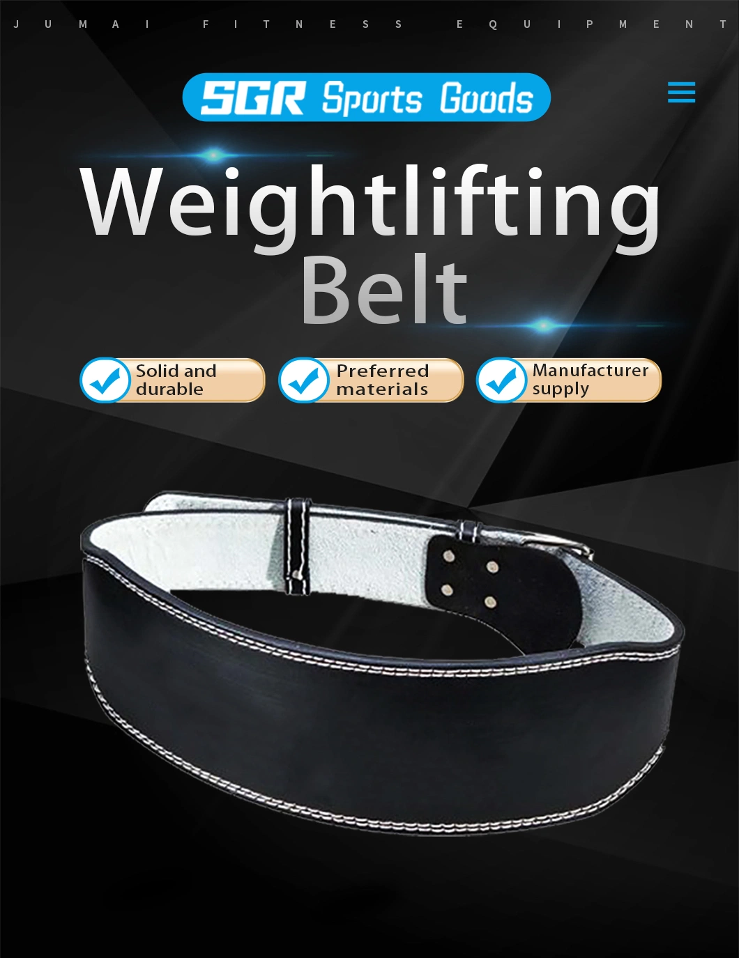 Custom Logo Back Protective Adjustable Leather Weight Lifting Belt